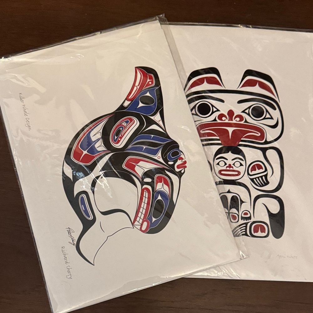 NIP Indigenous Art Prints Cards with‎ Red and Black Accents